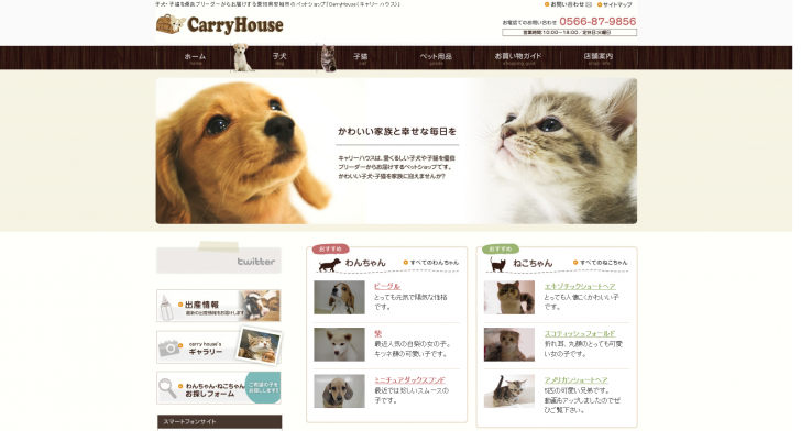 子犬・子猫を愛知の優良ブリーダーで - CARRY HOUSE